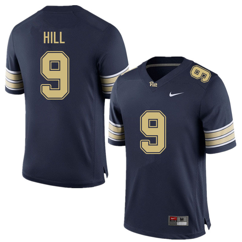 Men #9 Brandon Hill Pitt Panthers College Football Jerseys Sale-Navy